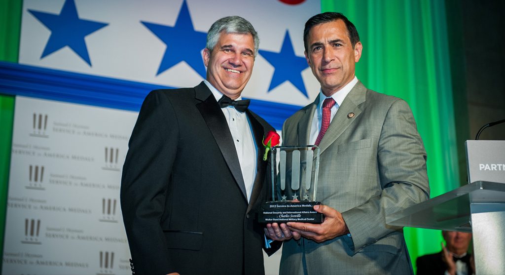 2012 National Security and International Affairs Medal Recipient, Charles Scoville, with Congressman Darrell Issa