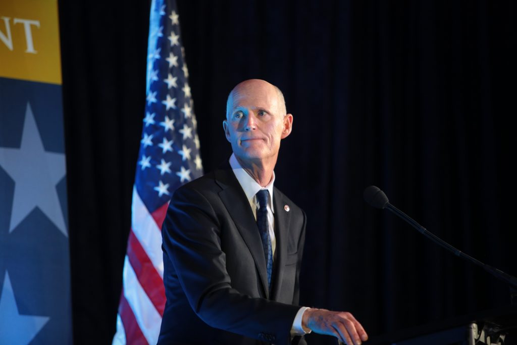 Sen. Rick Scott presents the 2019 Safety and Law Enforcement Medal